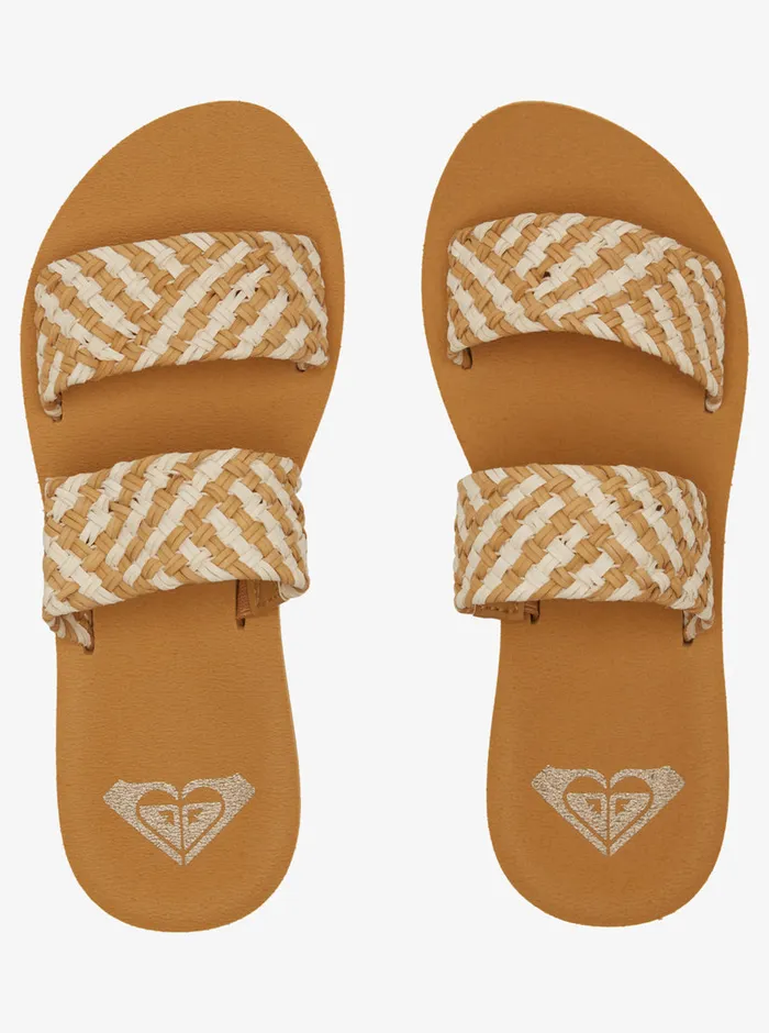 Roxy Sandals Porto II Slide Sandals Natural 8211 Womens