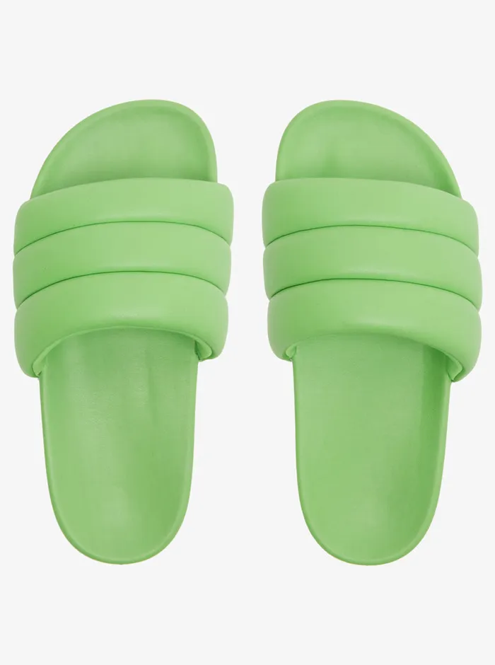 Roxy Sandals ROWLEY X Puff It Slider Sandals Whitelime 8211 Womens