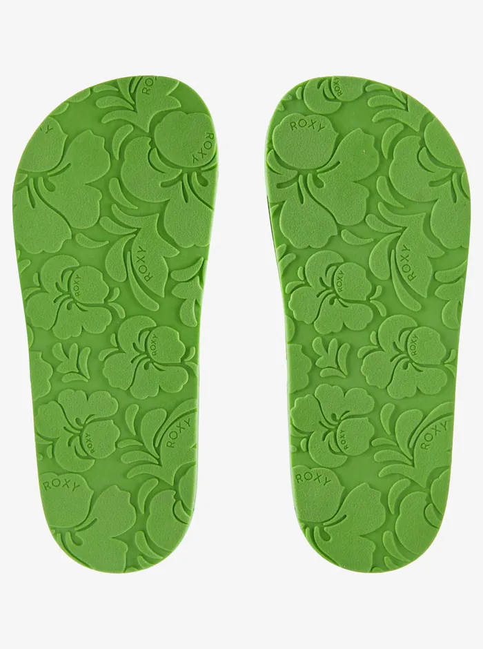 Roxy Sandals ROWLEY X Puff It Slider Sandals Whitelime 8211 Womens