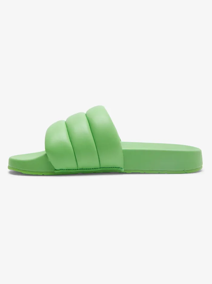 Roxy Sandals ROWLEY X Puff It Slider Sandals Whitelime 8211 Womens