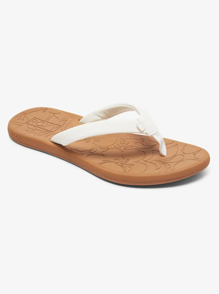 Roxy Sandals Vickie FlipFlops White 8211 Womens