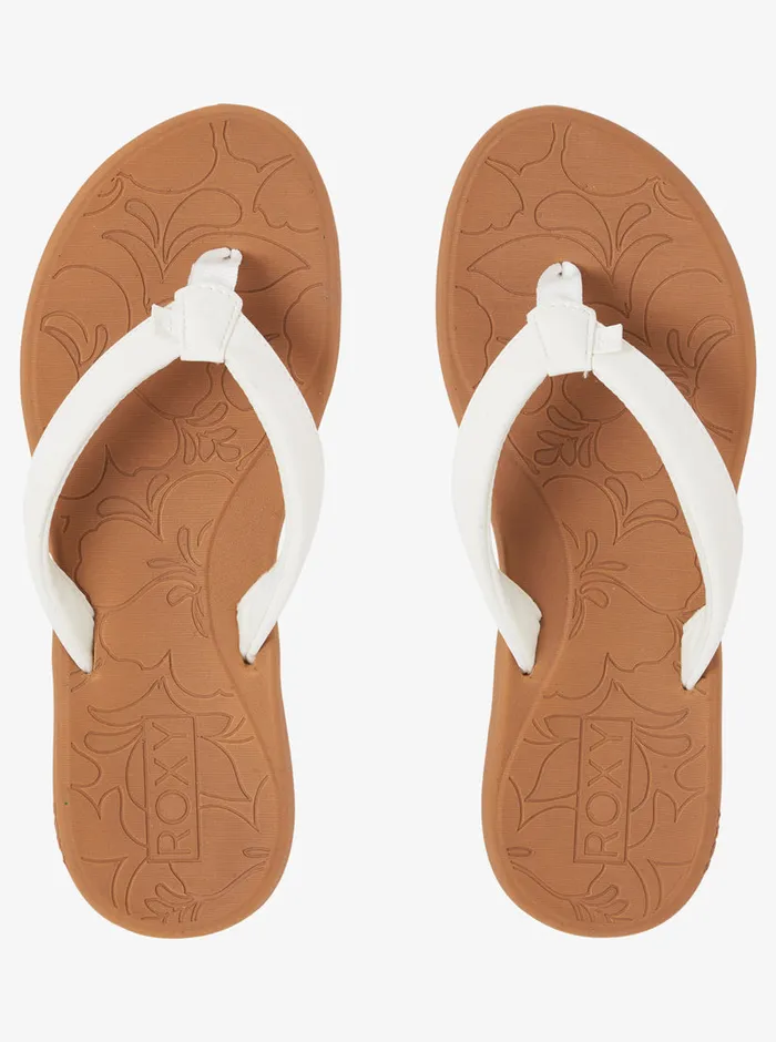 Roxy Sandals Vickie FlipFlops White 8211 Womens