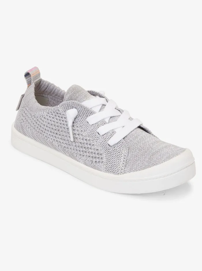 Roxy Shoes and Sandals 416 Bayshore Closed Knit Plus SlipOn Shoes Asphalt Grey 8211 Girls