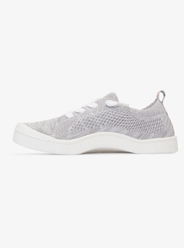Roxy Shoes and Sandals 416 Bayshore Closed Knit Plus SlipOn Shoes Asphalt Grey 8211 Girls