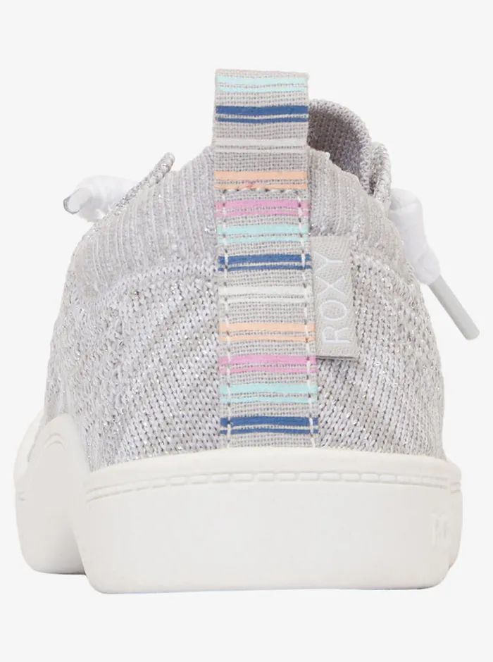 Roxy Shoes and Sandals 416 Bayshore Closed Knit Plus SlipOn Shoes Asphalt Grey 8211 Girls