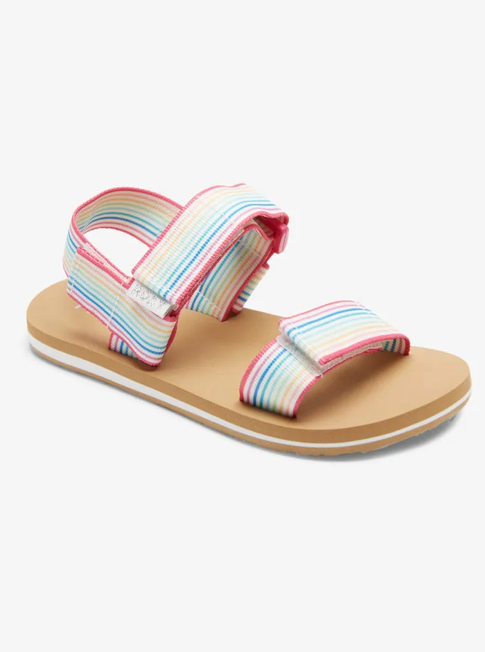 Roxy Shoes and Sandals 416 Cage Sandals Whitemulti 8211 Girls