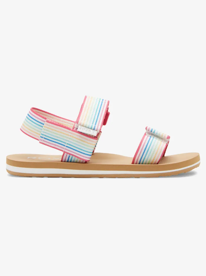 Roxy Shoes and Sandals 416 Cage Sandals Whitemulti 8211 Girls
