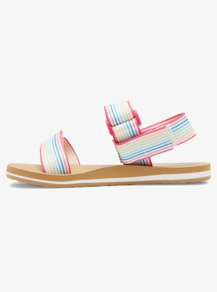 Roxy Shoes and Sandals 416 Cage Sandals Whitemulti 8211 Girls