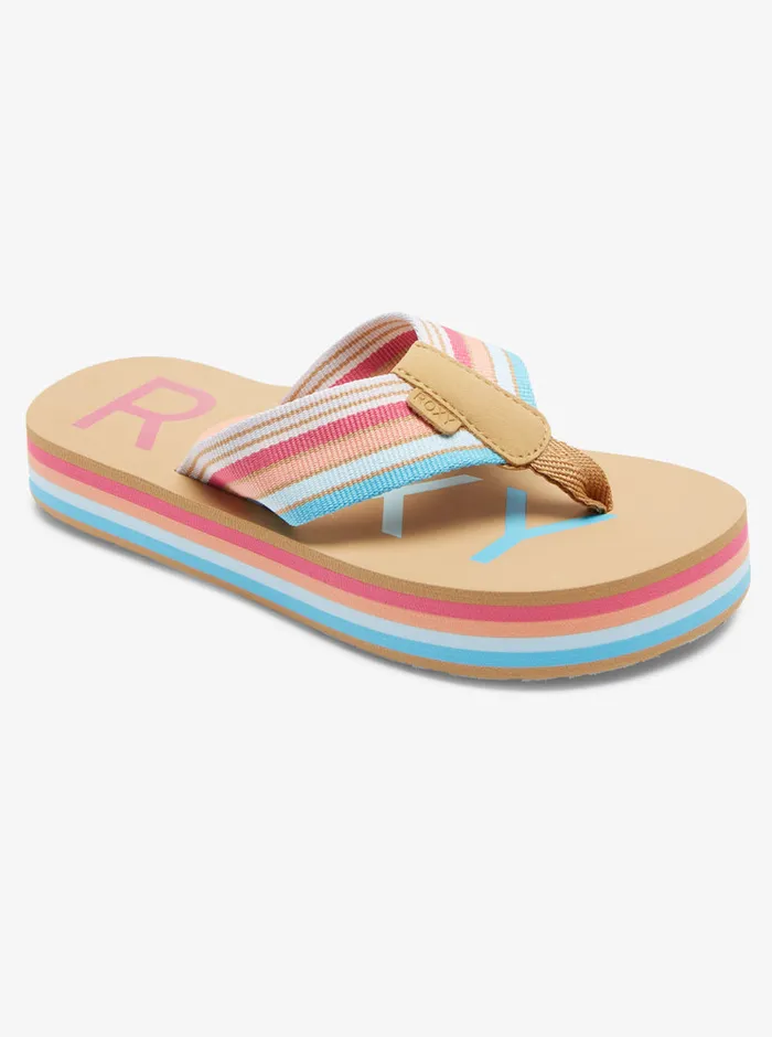 Roxy Shoes and Sandals 416 Chika Hi Sandals Baja Bluecrazy Pink 8211 Girls