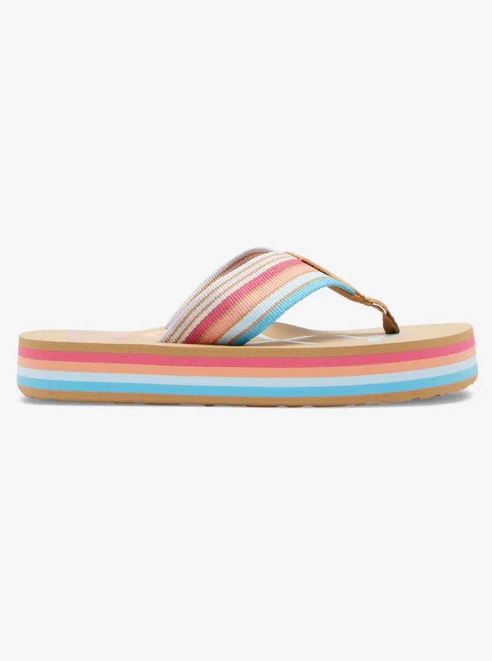 Roxy Shoes and Sandals 416 Chika Hi Sandals Baja Bluecrazy Pink 8211 Girls