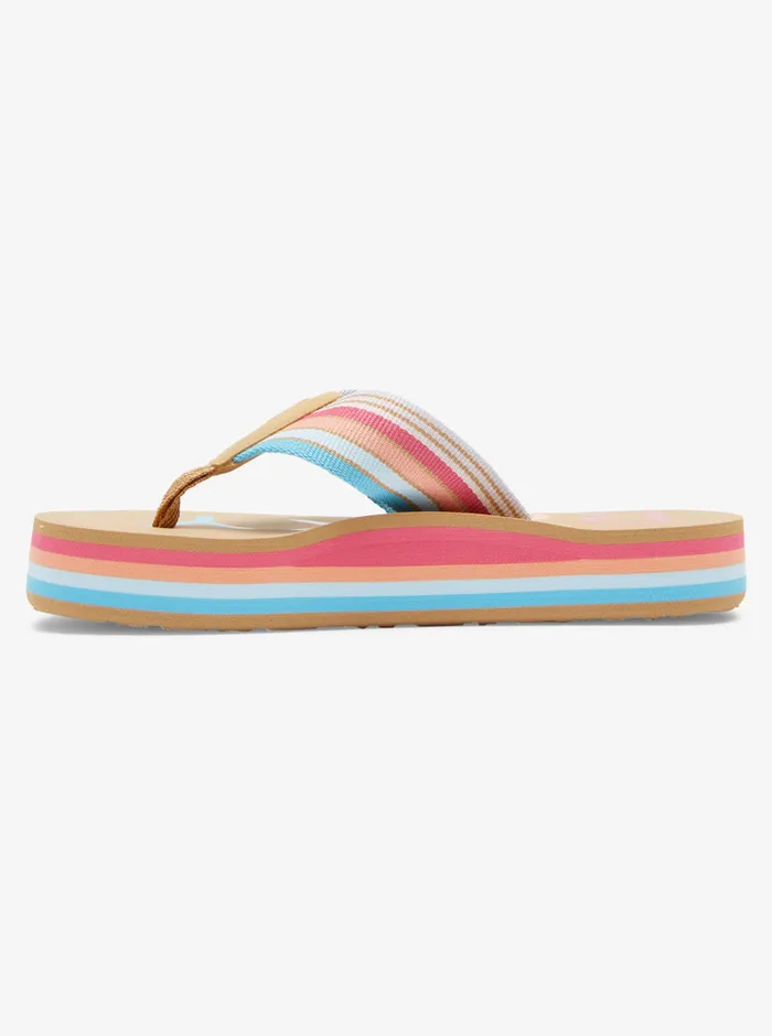 Roxy Shoes and Sandals 416 Chika Hi Sandals Baja Bluecrazy Pink 8211 Girls