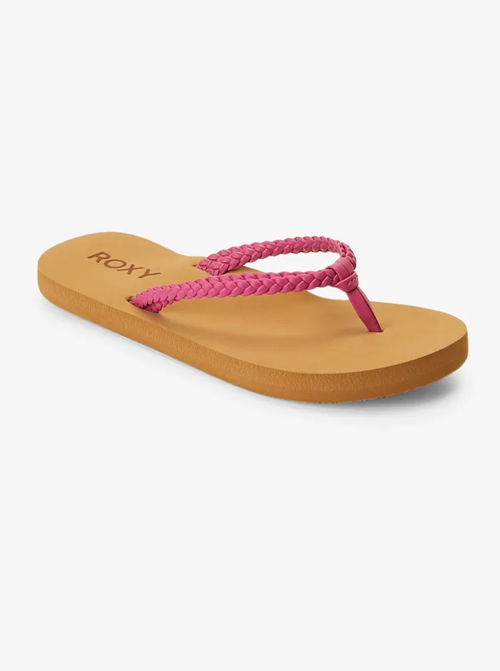 Roxy Shoes and Sandals 416 Costas FlipFlops Raspberry 8211 Girls