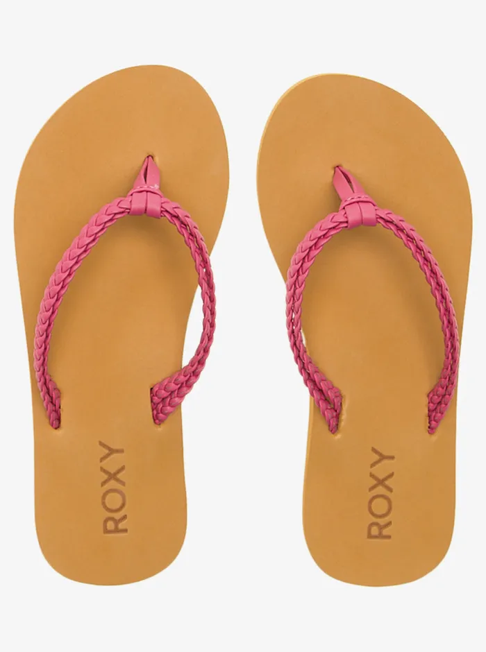 Roxy Shoes and Sandals 416 Costas FlipFlops Raspberry 8211 Girls
