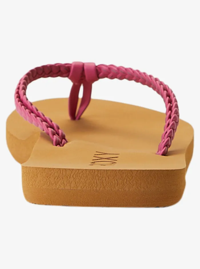 Roxy Shoes and Sandals 416 Costas FlipFlops Raspberry 8211 Girls