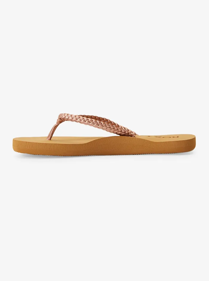 Roxy Shoes and Sandals 416 Costas FlipFlops Rose Gold 8211 Girls
