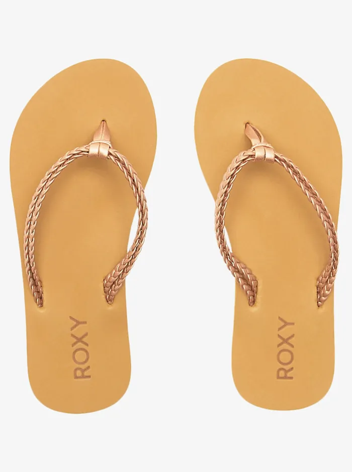 Roxy Shoes and Sandals 416 Costas FlipFlops Rose Gold 8211 Girls