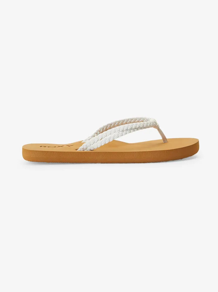 Roxy Shoes and Sandals 416 Costas FlipFlops White 8211 Girls
