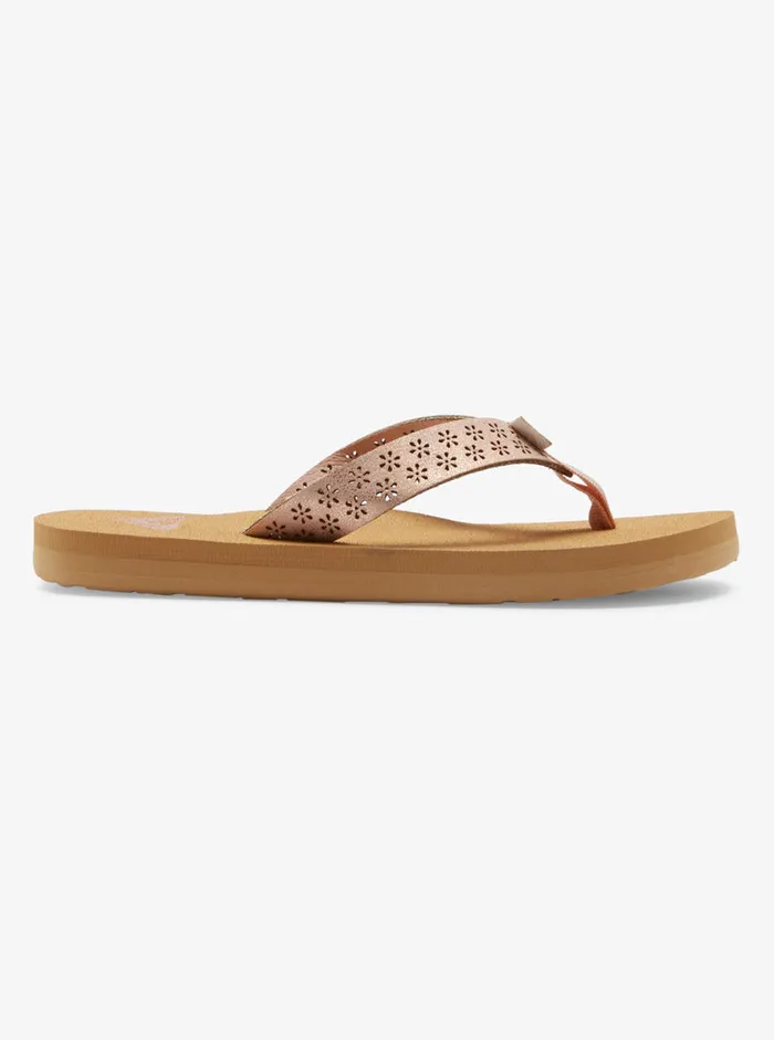 Roxy Shoes and Sandals 416 Porto Motif FlipFlops Barely Pink 8211 Girls
