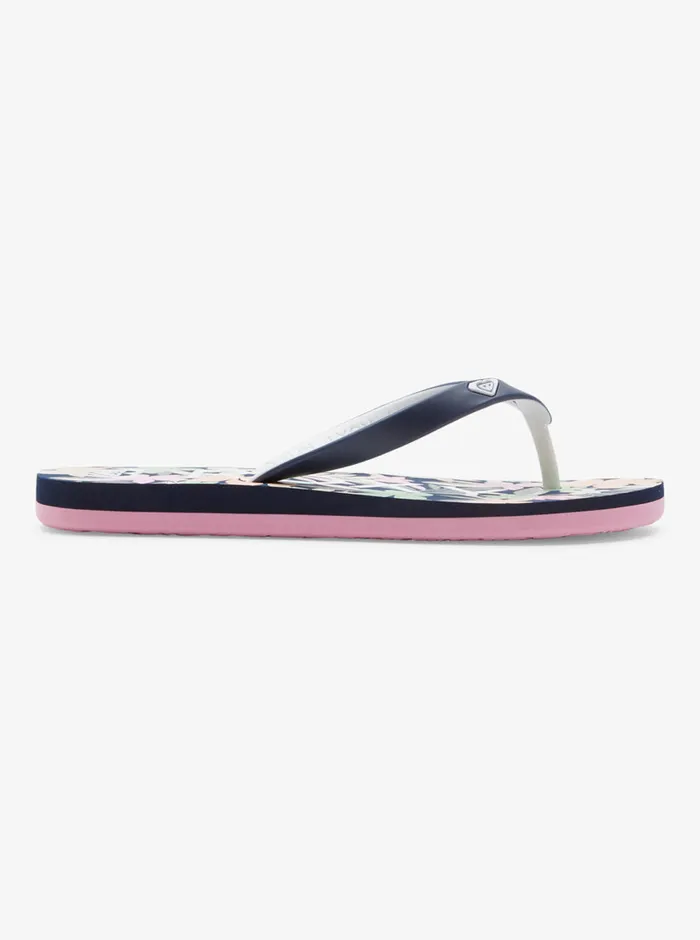Roxy Shoes and Sandals 416 Tahiti FlipFlops Lt Navypink 8211 Girls
