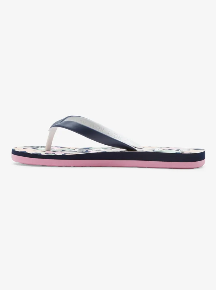 Roxy Shoes and Sandals 416 Tahiti FlipFlops Lt Navypink 8211 Girls
