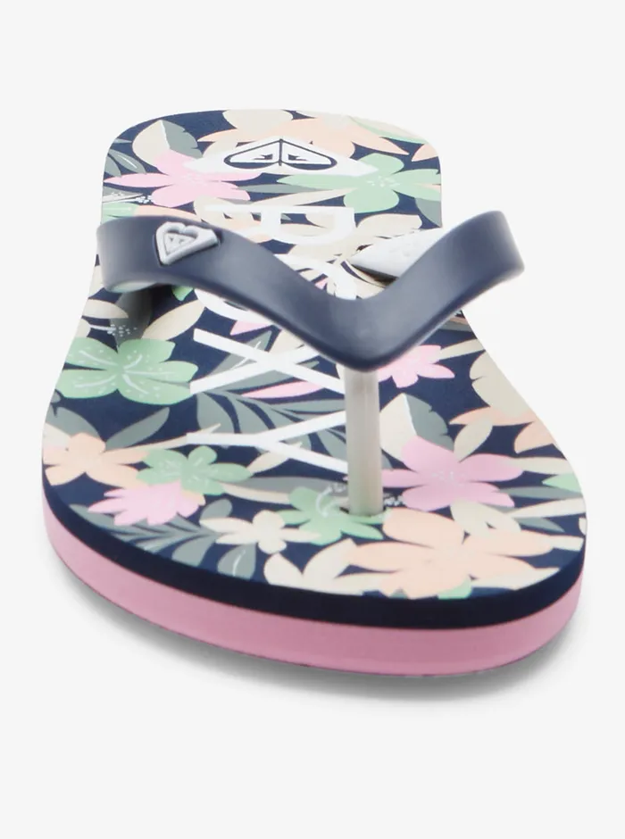Roxy Shoes and Sandals 416 Tahiti FlipFlops Lt Navypink 8211 Girls