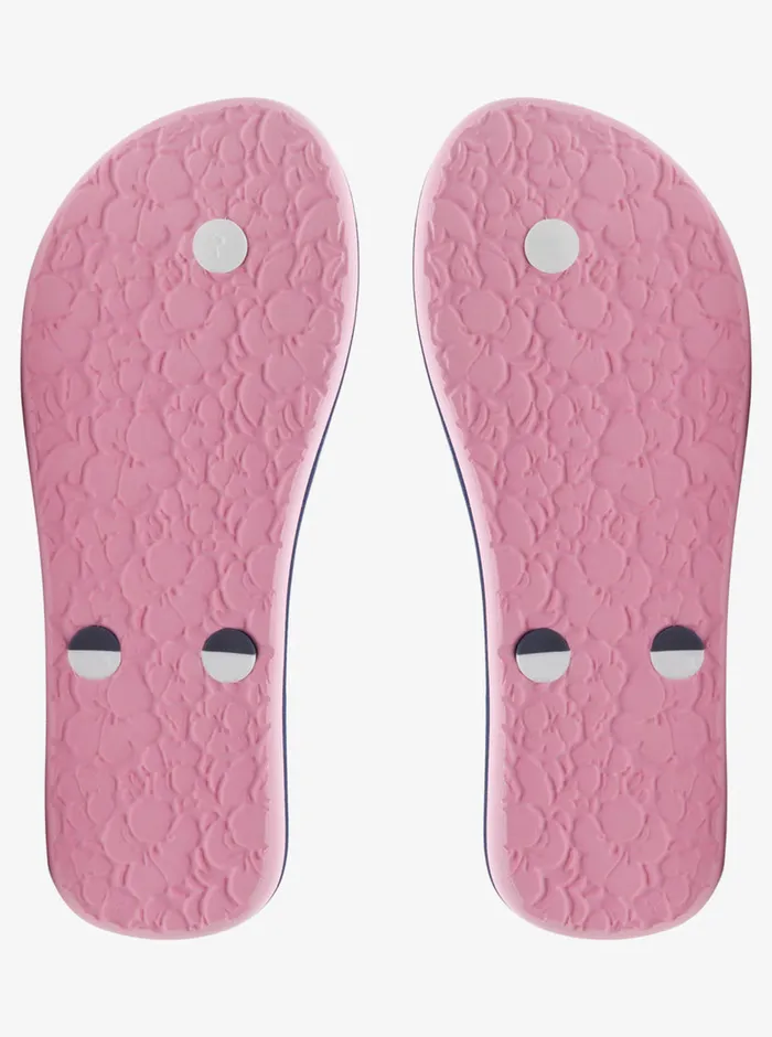 Roxy Shoes and Sandals 416 Tahiti FlipFlops Lt Navypink 8211 Girls
