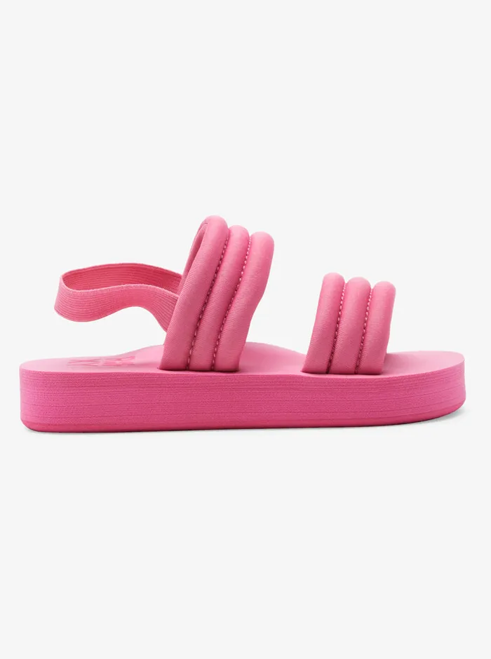 Roxy Shoes and Sandals 416 Totally Tubular Slide Sandals Pink 8211 Girls