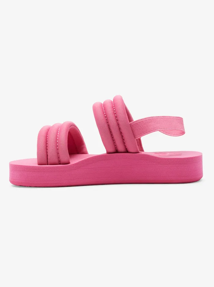 Roxy Shoes and Sandals 416 Totally Tubular Slide Sandals Pink 8211 Girls