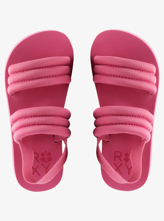 Roxy Shoes and Sandals 416 Totally Tubular Slide Sandals Pink 8211 Girls