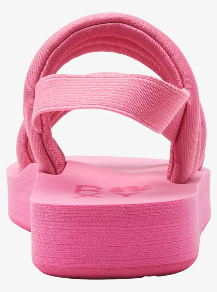 Roxy Shoes and Sandals 416 Totally Tubular Slide Sandals Pink 8211 Girls