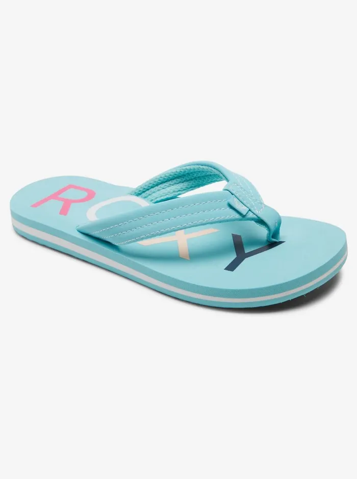 Roxy Shoes and Sandals 416 Vista FlipFlops Light Blue 8211 Girls