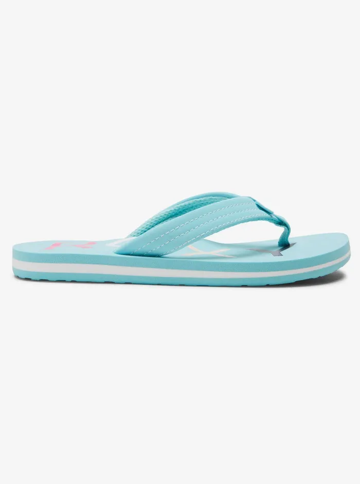 Roxy Shoes and Sandals 416 Vista FlipFlops Light Blue 8211 Girls