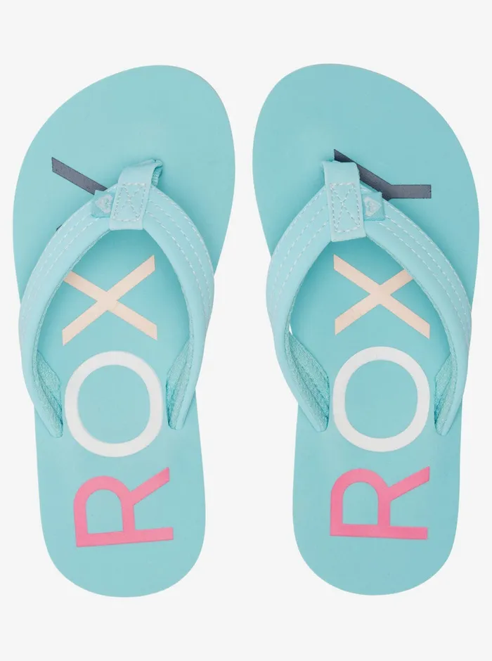 Roxy Shoes and Sandals 416 Vista FlipFlops Light Blue 8211 Girls
