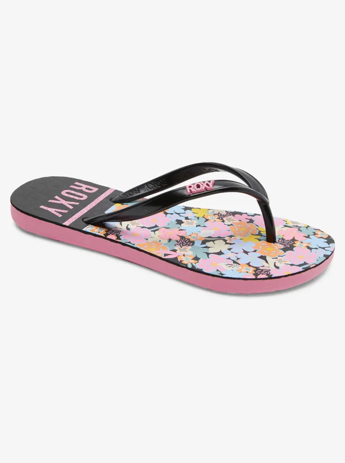 Roxy Shoes and Sandals 416 Viva Stamp Sandals Blackcandy Pink 8211 Girls