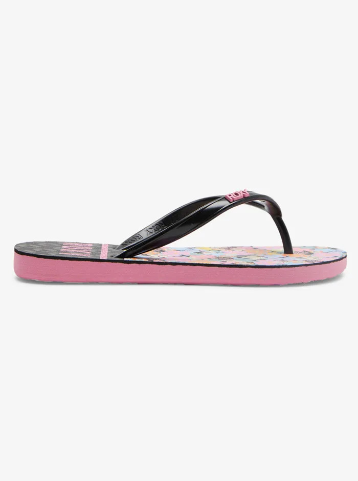 Roxy Shoes and Sandals 416 Viva Stamp Sandals Blackcandy Pink 8211 Girls