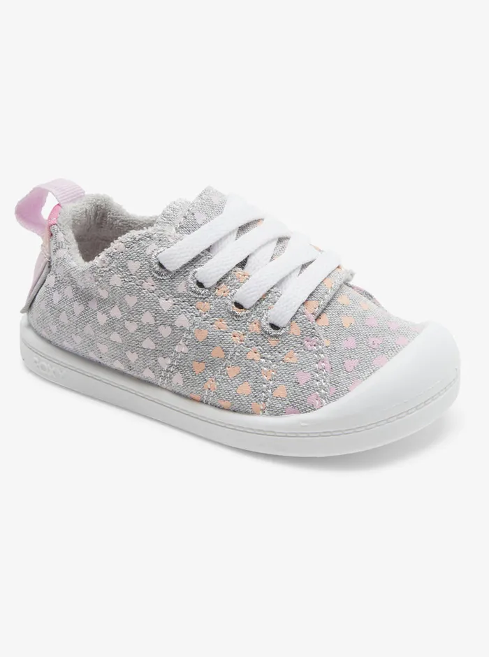 Roxy Shoes and Sandals Toddler039s Bayshore Shoes Grey White 8211 Girls