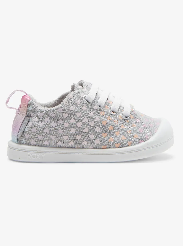 Roxy Shoes and Sandals Toddler039s Bayshore Shoes Grey White 8211 Girls