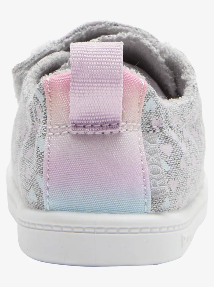 Roxy Shoes and Sandals Toddler039s Bayshore Shoes Grey White 8211 Girls