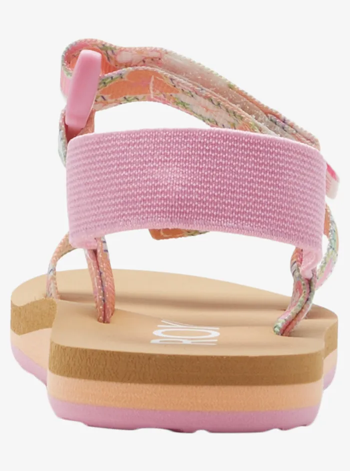 Roxy Shoes and Sandals Toddler039s Cage Sandals Whitecrazy Pinkorange 8211 Girls