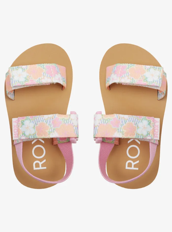 Roxy Shoes and Sandals Toddler039s Cage Sandals Whitecrazy Pinkorange 8211 Girls