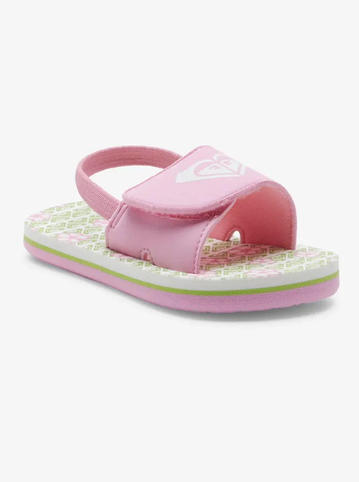 Roxy Shoes and Sandals Toddler039s Finn Sandals Greenpink 8211 Girls