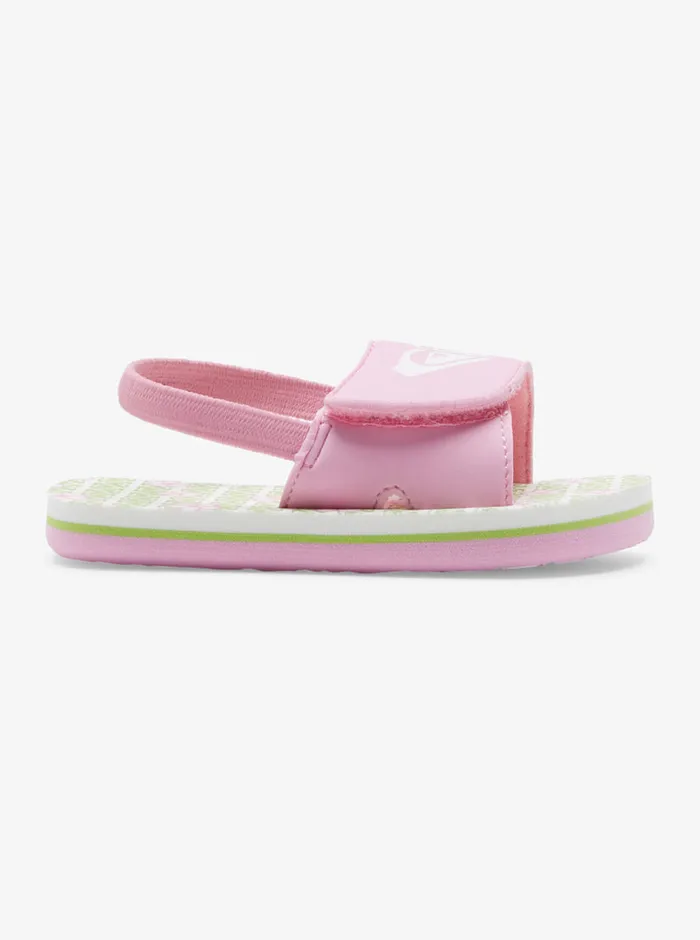 Roxy Shoes and Sandals Toddler039s Finn Sandals Greenpink 8211 Girls