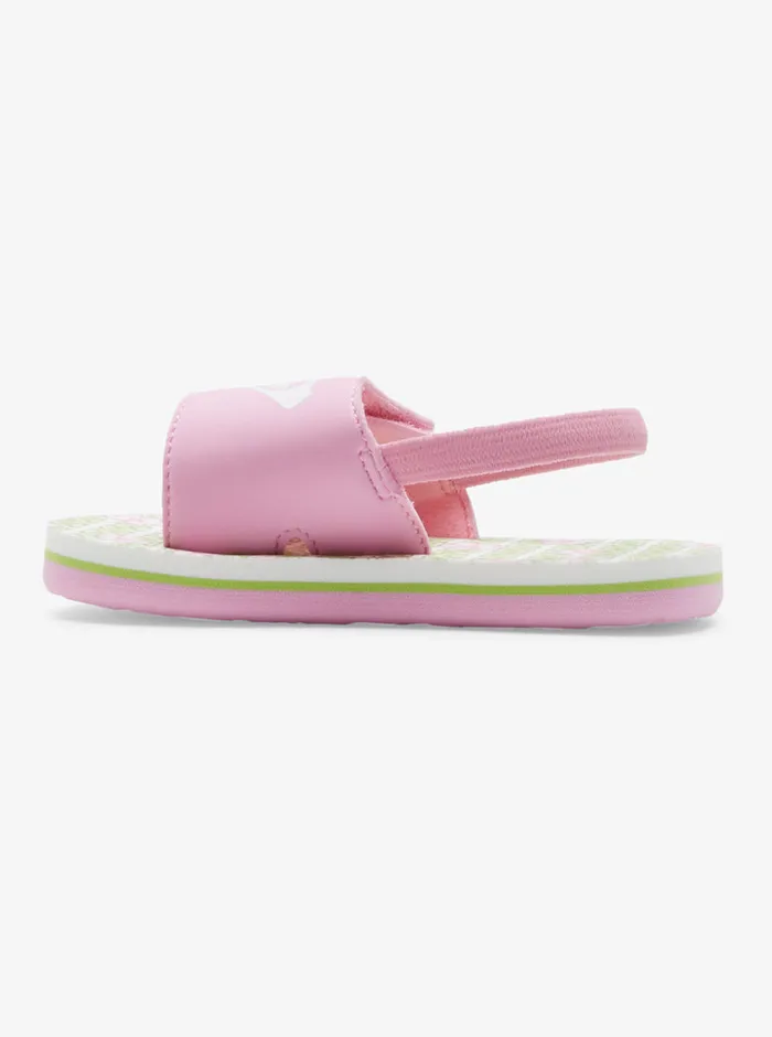 Roxy Shoes and Sandals Toddler039s Finn Sandals Greenpink 8211 Girls