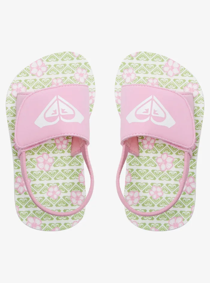 Roxy Shoes and Sandals Toddler039s Finn Sandals Greenpink 8211 Girls