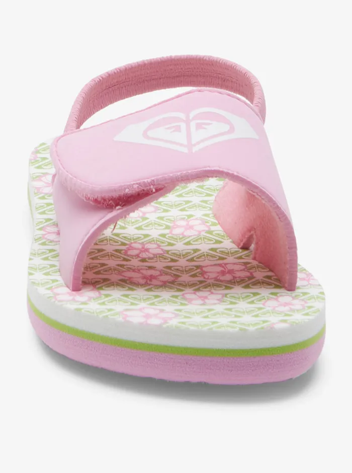 Roxy Shoes and Sandals Toddler039s Finn Sandals Greenpink 8211 Girls