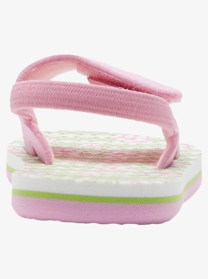 Roxy Shoes and Sandals Toddler039s Finn Sandals Greenpink 8211 Girls