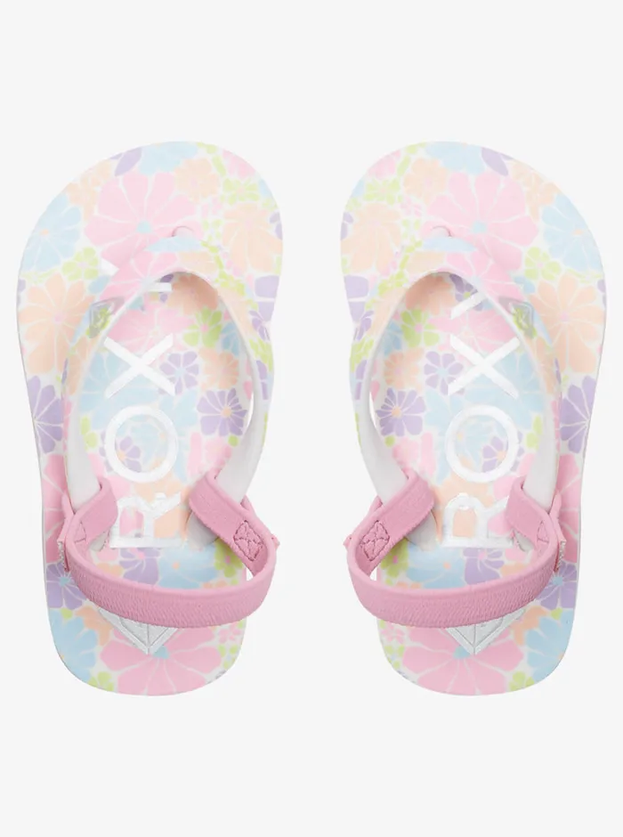 Roxy Shoes and Sandals Toddler039s Pebbles Sandals Crazy Pink Flower 8211 Girls