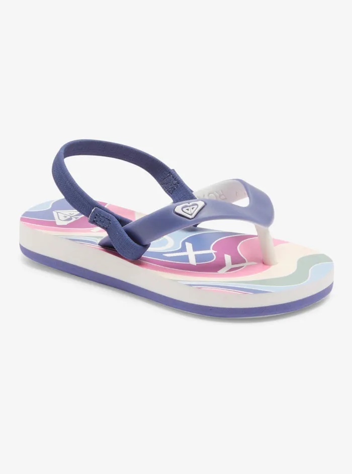 Roxy Shoes and Sandals Toddler039s Tahiti FlipFlops Blue Depths 8211 Girls