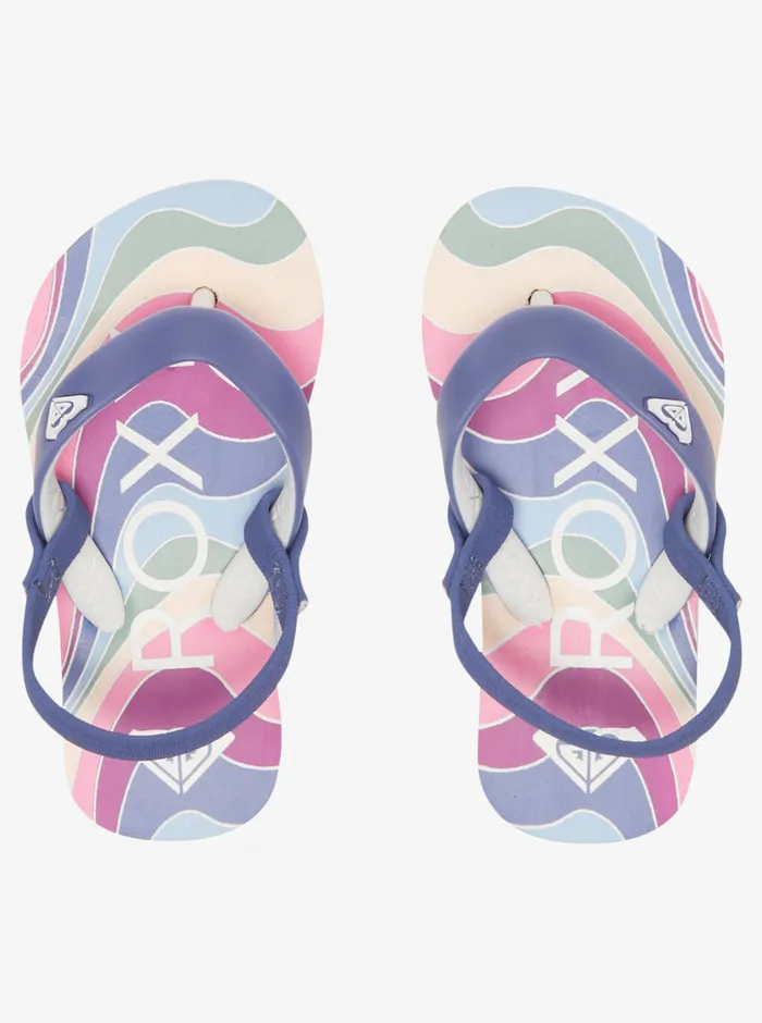 Roxy Shoes and Sandals Toddler039s Tahiti FlipFlops Blue Depths 8211 Girls