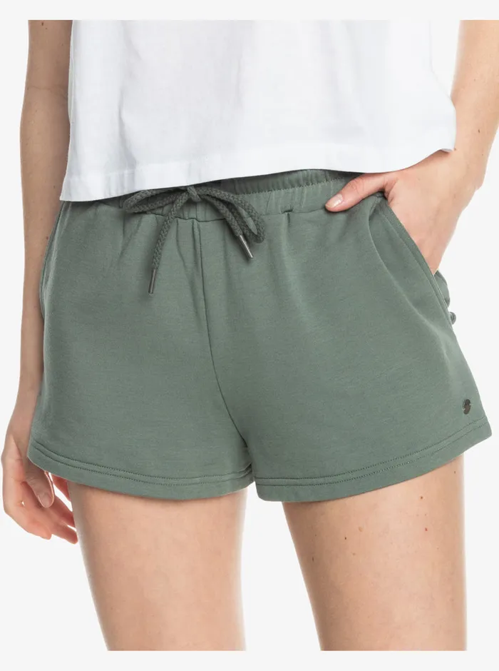 Roxy Shorts Check Out A Lounge Sweat Shorts Agave Green 8211 Womens